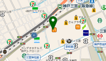 真っ赤ならーめん とまこ 神戸センタープラザ店の地図画像
