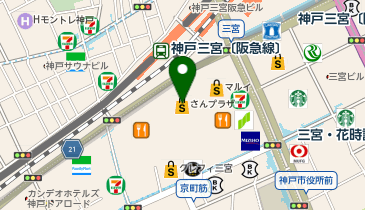 三宮チケット 神戸さんプラザ店の地図画像