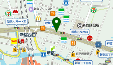 北海道どさんこプラザ 新宿サブナード店の地図画像
