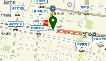 ECC外語学院 岐阜校の地図画像
