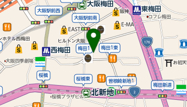 卑弥呼 ディアモール大阪店の地図画像