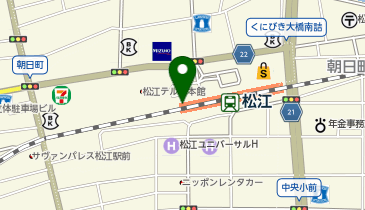ビースリー シャミネ松江店の地図画像