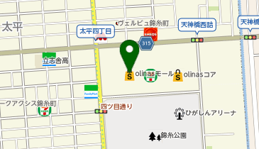 天然温泉 楽天地スパの地図画像