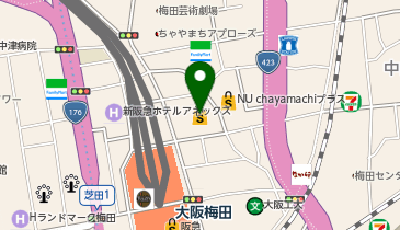 pilates K NU茶屋町店の地図画像