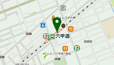 宮本むなし プリコ六甲道店の地図画像