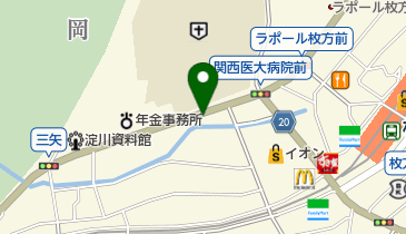 タイムズ枚方岡本町立体駐車場の地図画像