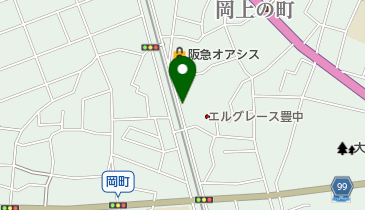 タイムズとよなかハートパレットの地図画像