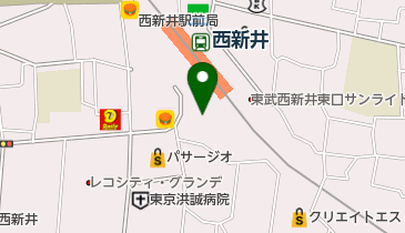タイムズ西新井駅西口駅前暫定の地図画像