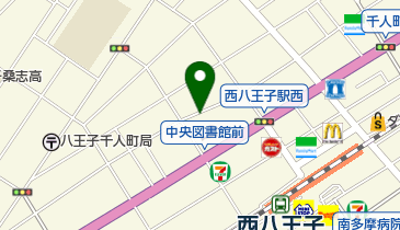 タイムズ八王子市中央図書館の地図画像