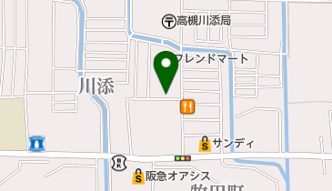 タイムズフレンドマート高槻川添店の地図画像