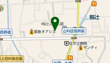 山科区総合庁舎来庁者の地図画像