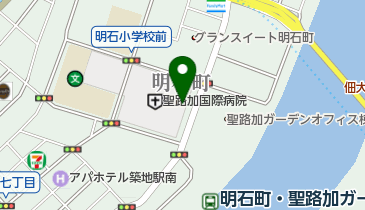 タイムズ聖路加国際病院の地図画像