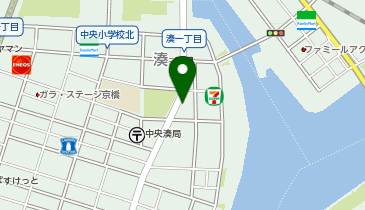 タイムズ中央区湊1丁目の地図画像