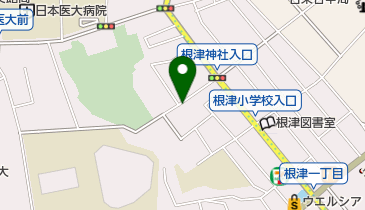 タイムズ根津神社裏の地図画像