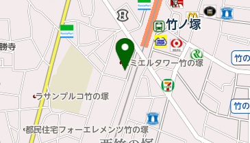 竹ノ塚駅西口公共駐車場の地図画像