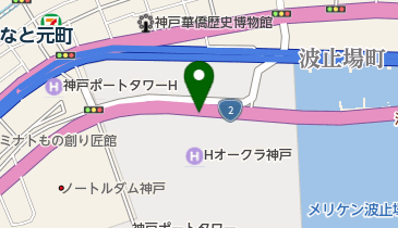 ホテルオークラ神戸(平面)の地図画像