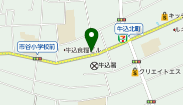 牛込郵便局駐車場の地図画像