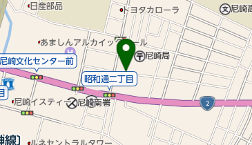 尼崎郵便局駐車場の地図画像