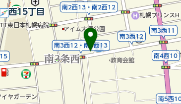 タイムズ南3西13の地図画像