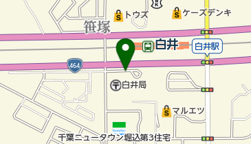 白井郵便局駐車場の地図画像