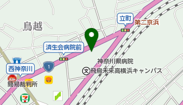 タイムズ済生会神奈川県病院の地図画像