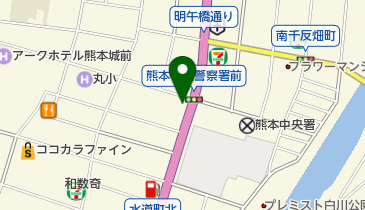 タイムズ熊本中央警察署前の地図画像