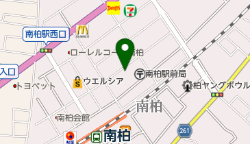 タイムズ湯パーク南柏の地図画像