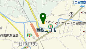 タイムズイオン二日市店地下の地図画像