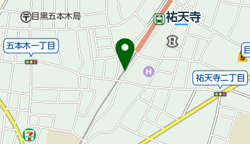 タイムズ祐天寺駅高架下駐車場の地図画像