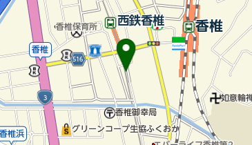 タイムズ西鉄香椎駅高架下の地図画像