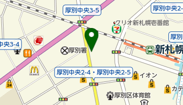 タイムズ厚別中央2・5の地図画像