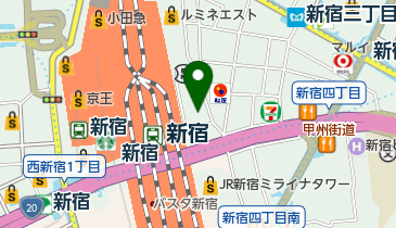 タイムズ新宿フラッグスの地図画像