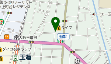 タイムズライフ玉造店の地図画像