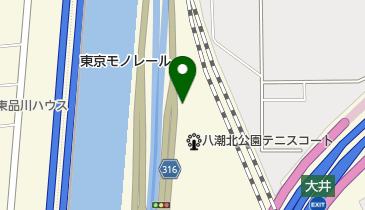 八潮北公園の地図画像