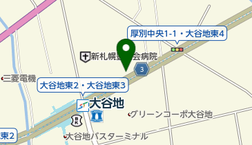 タイムズイーグルタウン大谷地店の地図画像