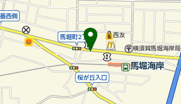 タイムズ馬堀海岸駅前の地図画像