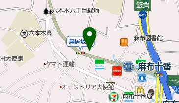 タイムズ港区立麻布十番公共駐車場の地図画像