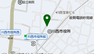 タイムズ川西市役所の地図画像