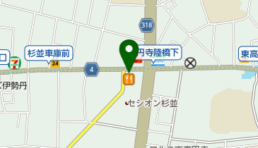 タイムズ華屋与兵衛高円寺店の地図画像