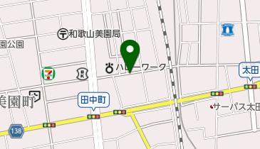 タイムズミノスケパーキング和歌山美園町の地図画像