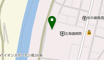 タイムズ北海道病院第2駐車場の地図画像