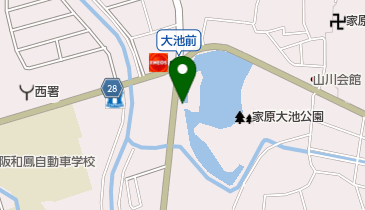 タイムズ堺市家原大池体育館第2の地図画像