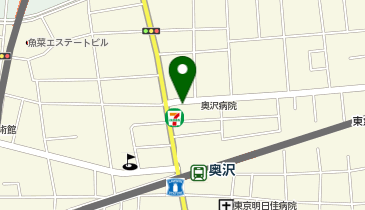 タイムズ奥沢病院の地図画像