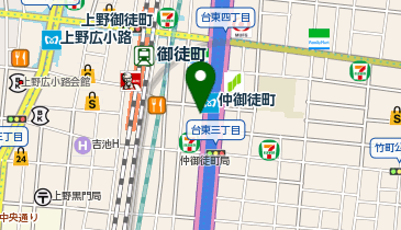 タイムズ御徒町昭和通りの地図画像