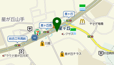 タイムズ星が丘テラス前の地図画像