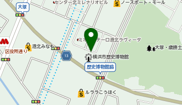 タイムズ横浜市歴史博物館の地図画像