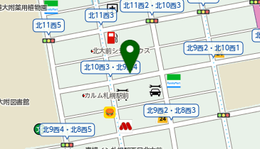 タイムズ北10西3の地図画像