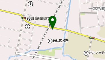タイムズ若林区役所北側駐車場の地図画像
