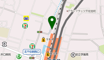 タイムズ北千住駅西口立体の地図画像