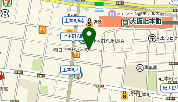 タイムズ上本町駅南の地図画像